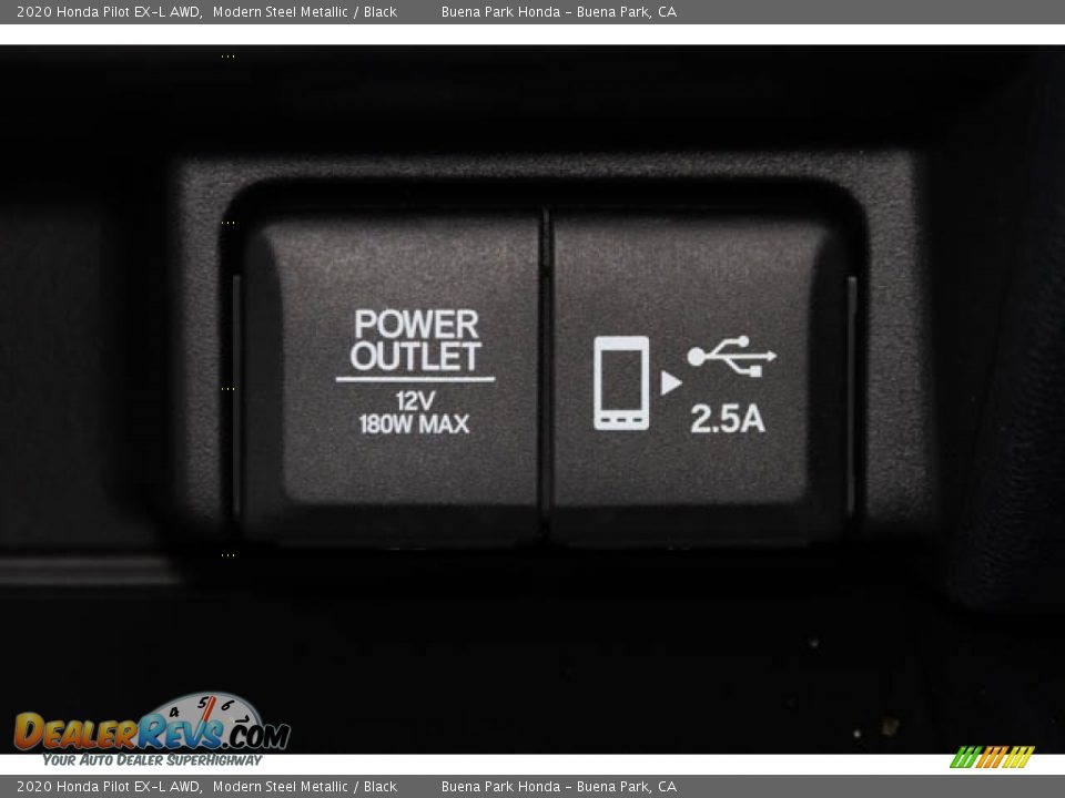 2020 Honda Pilot EX-L AWD Modern Steel Metallic / Black Photo #24