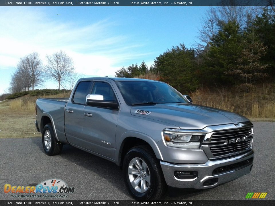 2020 Ram 1500 Laramie Quad Cab 4x4 Billet Silver Metallic / Black Photo #4
