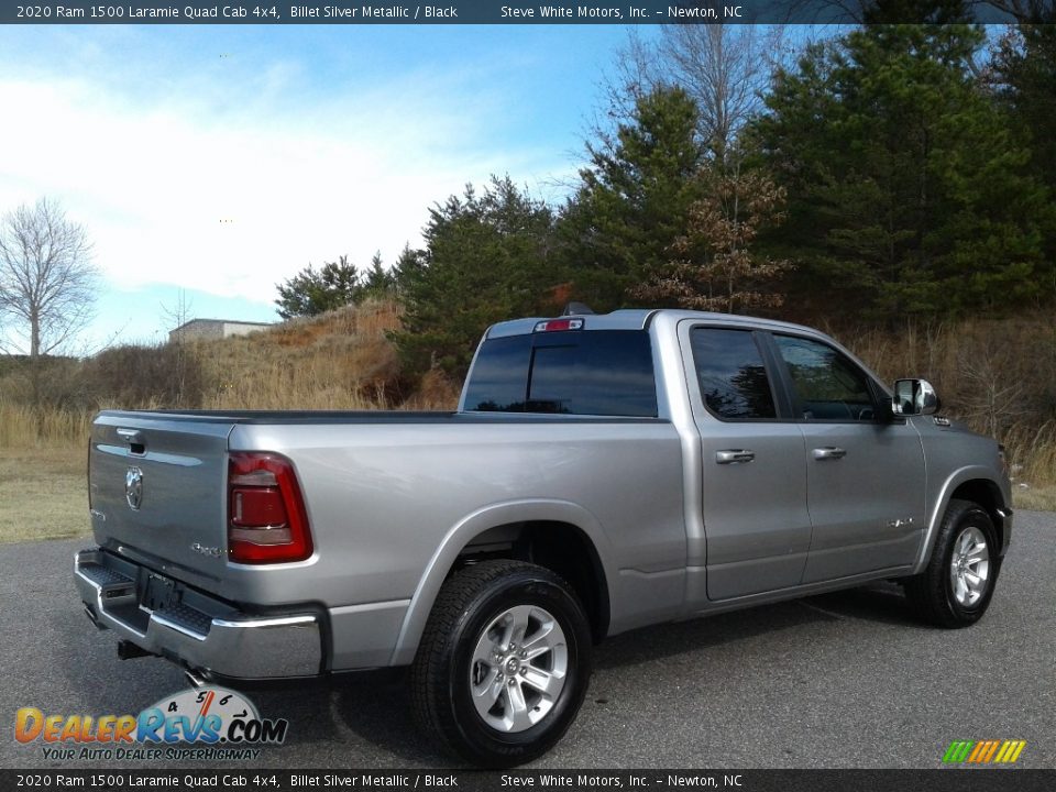 2020 Ram 1500 Laramie Quad Cab 4x4 Billet Silver Metallic / Black Photo #6