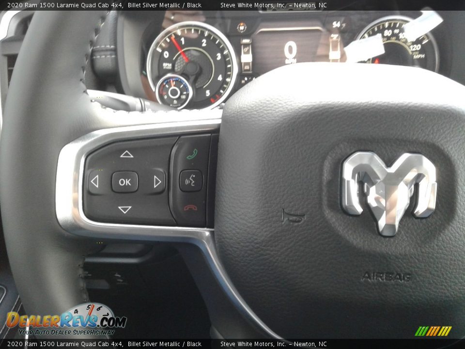 2020 Ram 1500 Laramie Quad Cab 4x4 Billet Silver Metallic / Black Photo #23