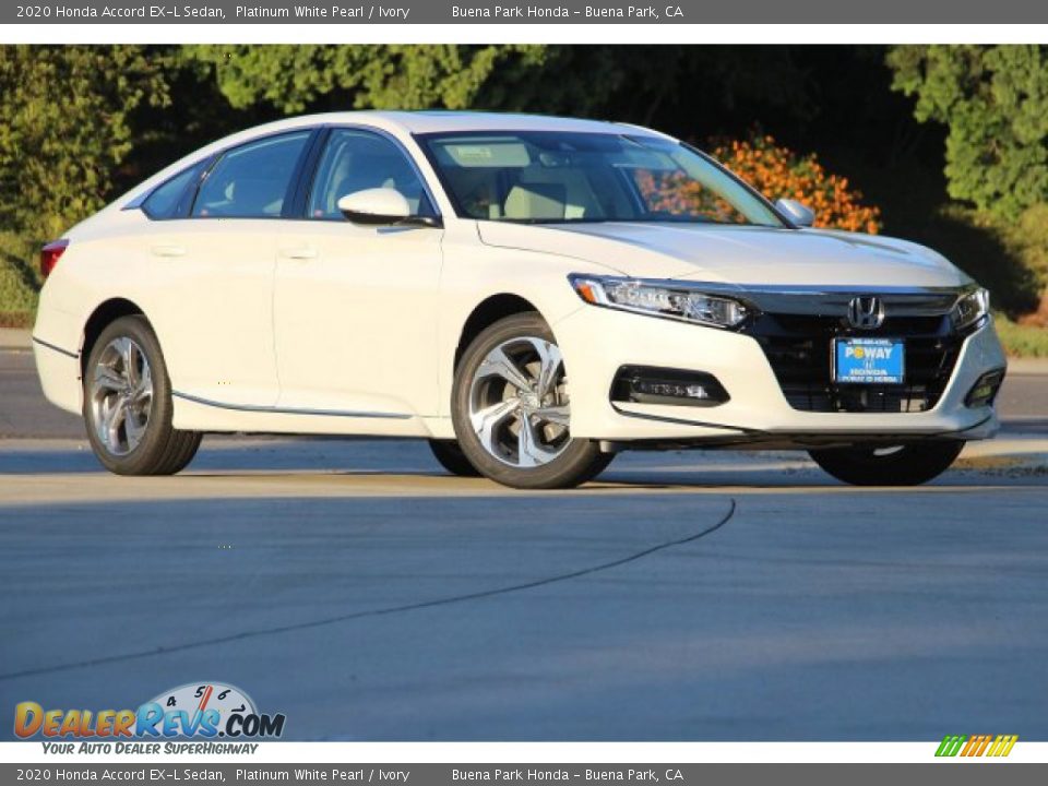 2020 Honda Accord EX-L Sedan Platinum White Pearl / Ivory Photo #2