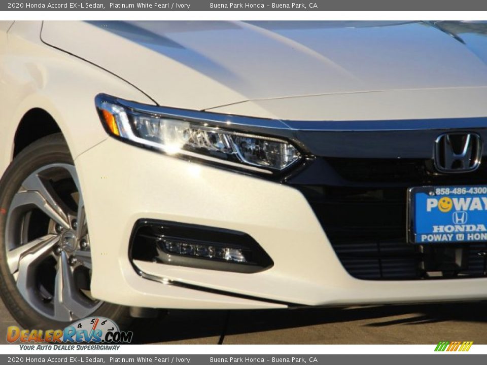 2020 Honda Accord EX-L Sedan Platinum White Pearl / Ivory Photo #3