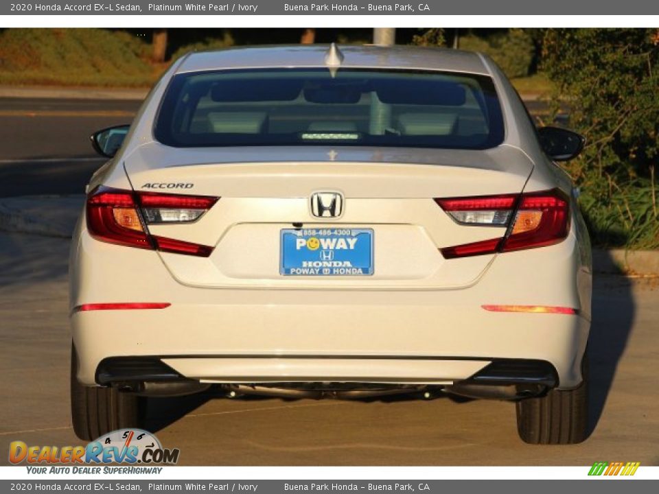 2020 Honda Accord EX-L Sedan Platinum White Pearl / Ivory Photo #7