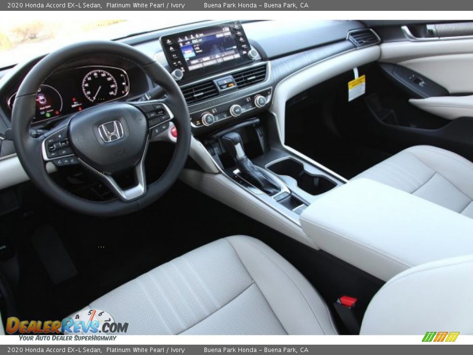 2020 Honda Accord EX-L Sedan Platinum White Pearl / Ivory Photo #8