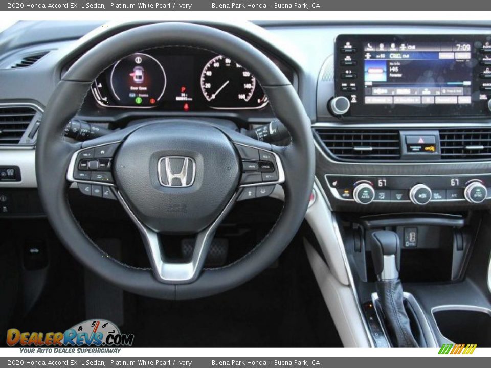 2020 Honda Accord EX-L Sedan Platinum White Pearl / Ivory Photo #12