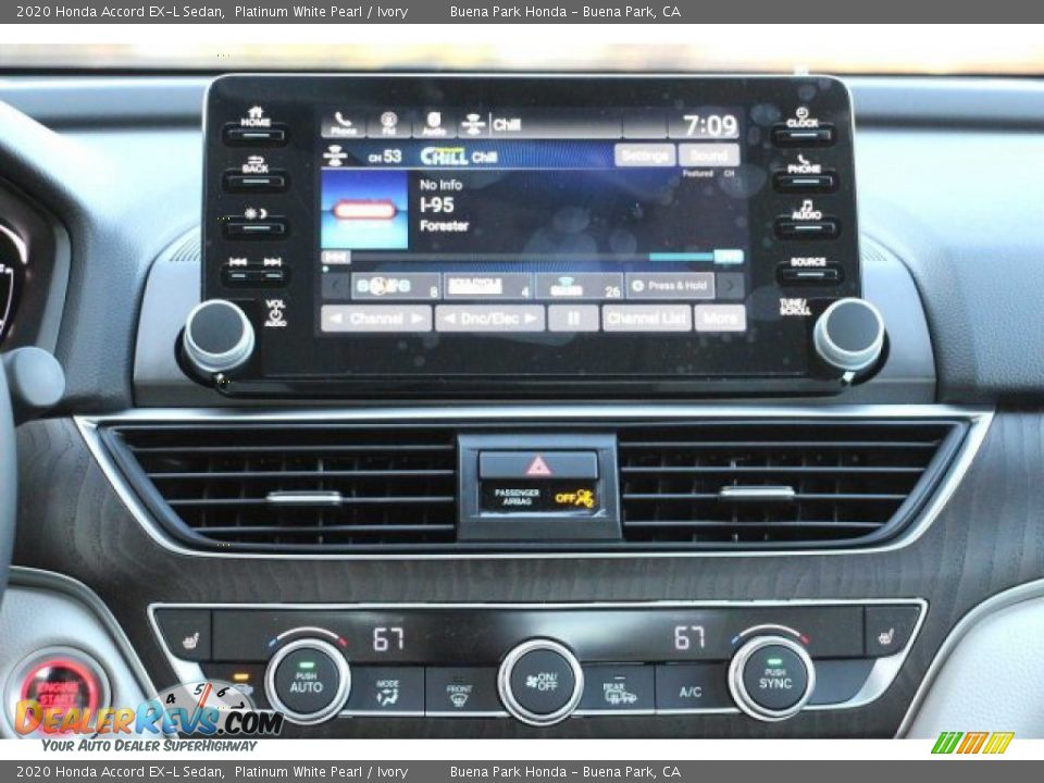 2020 Honda Accord EX-L Sedan Platinum White Pearl / Ivory Photo #13