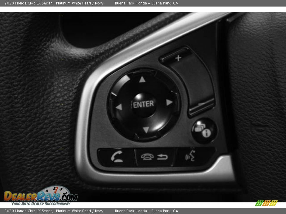 2020 Honda Civic LX Sedan Platinum White Pearl / Ivory Photo #21
