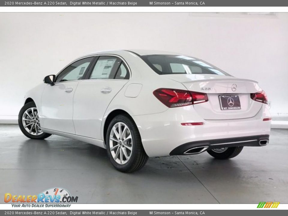 2020 Mercedes-Benz A 220 Sedan Digital White Metallic / Macchiato Beige Photo #2