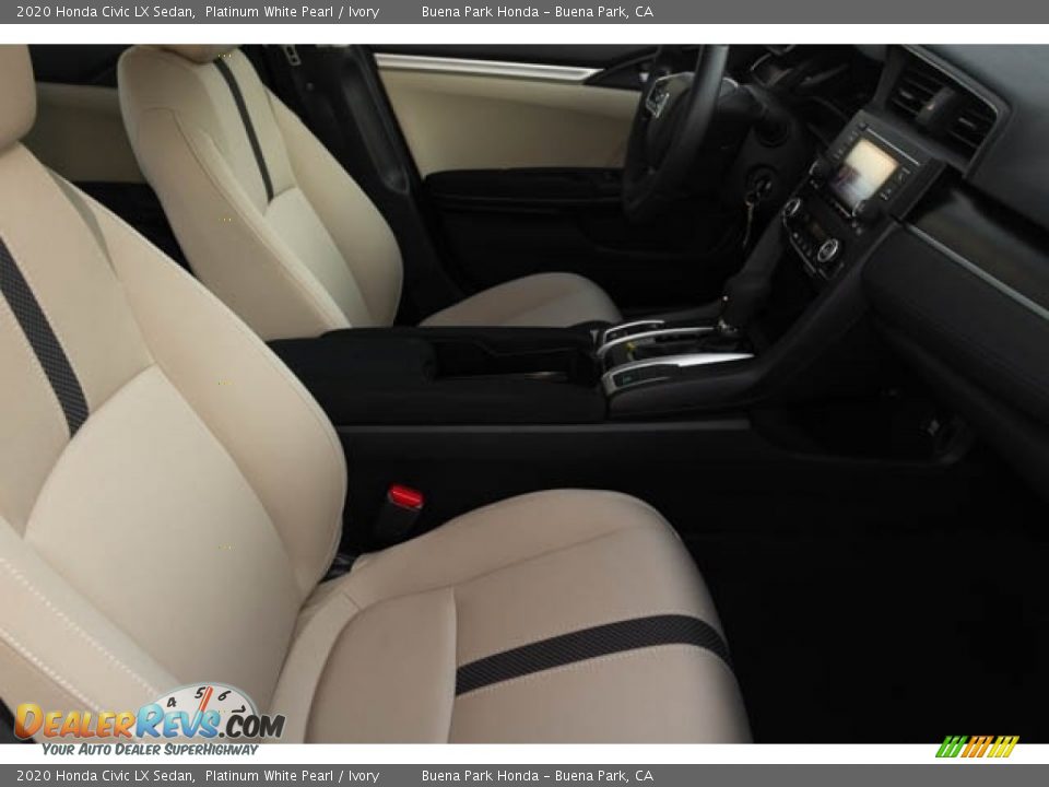 2020 Honda Civic LX Sedan Platinum White Pearl / Ivory Photo #28