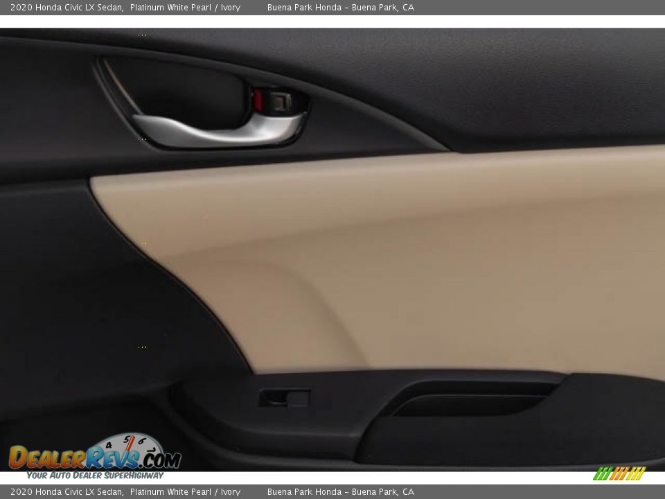 2020 Honda Civic LX Sedan Platinum White Pearl / Ivory Photo #35