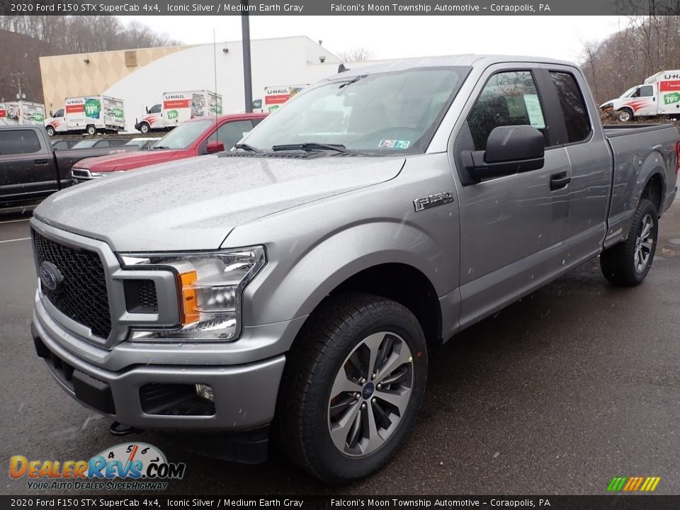 2020 Ford F150 STX SuperCab 4x4 Iconic Silver / Medium Earth Gray Photo #2