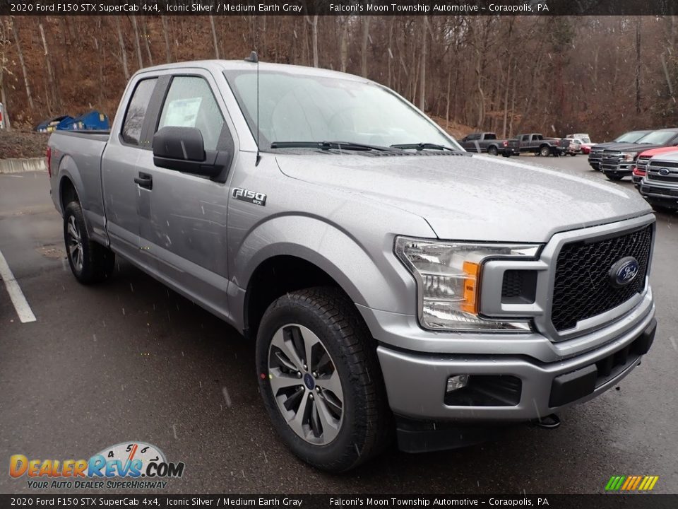 2020 Ford F150 STX SuperCab 4x4 Iconic Silver / Medium Earth Gray Photo #6