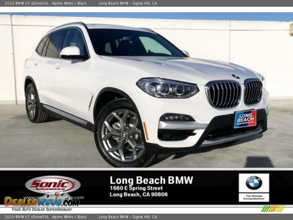 2020 BMW X3 sDrive30i Alpine White / Black Photo #1