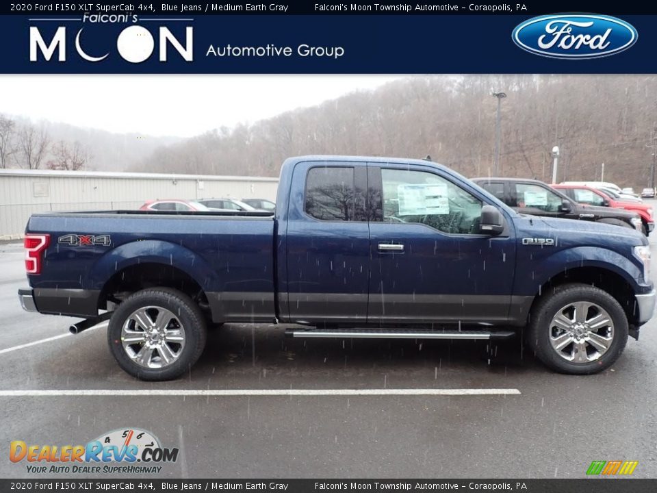 2020 Ford F150 XLT SuperCab 4x4 Blue Jeans / Medium Earth Gray Photo #1