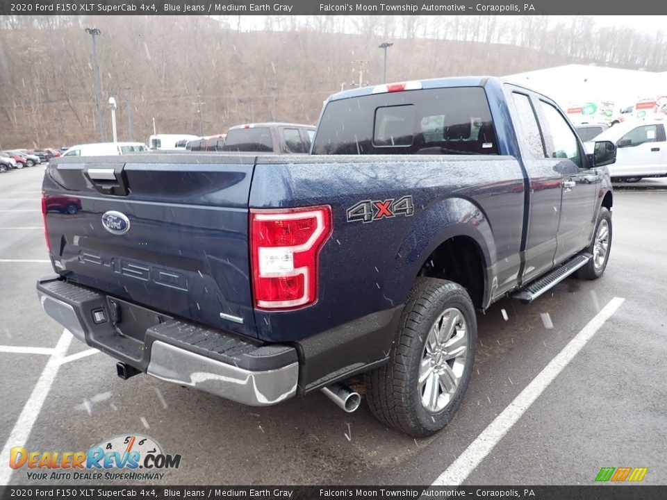 2020 Ford F150 XLT SuperCab 4x4 Blue Jeans / Medium Earth Gray Photo #2