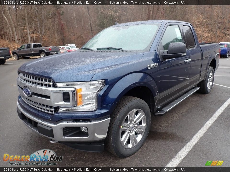 2020 Ford F150 XLT SuperCab 4x4 Blue Jeans / Medium Earth Gray Photo #5