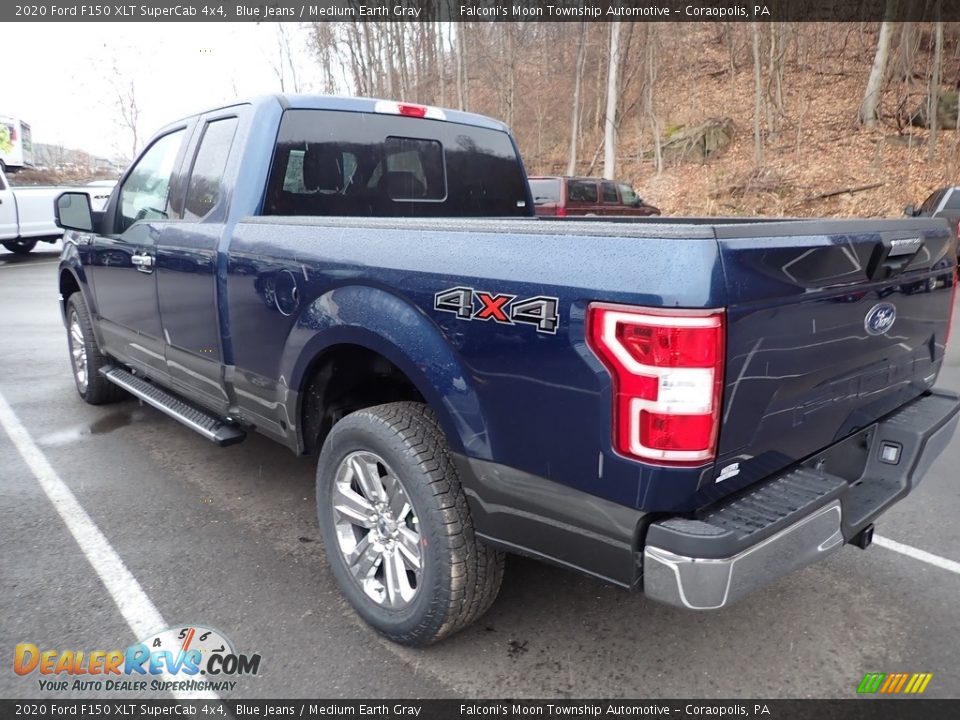 2020 Ford F150 XLT SuperCab 4x4 Blue Jeans / Medium Earth Gray Photo #6