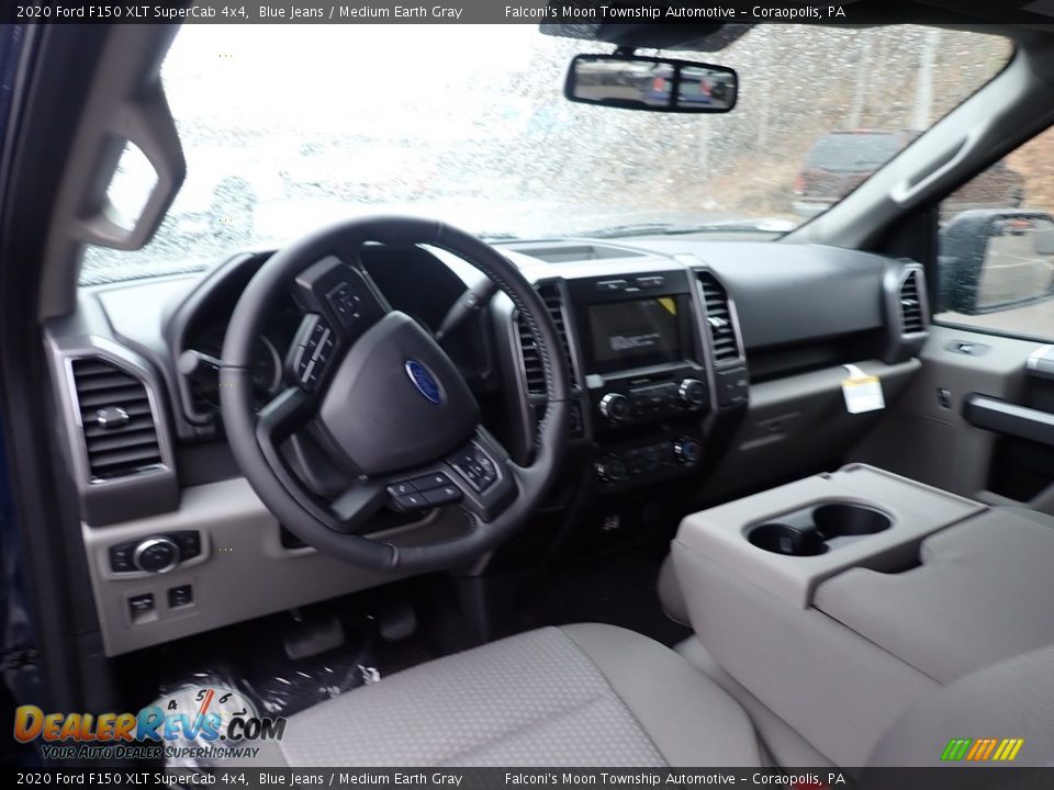 2020 Ford F150 XLT SuperCab 4x4 Blue Jeans / Medium Earth Gray Photo #10
