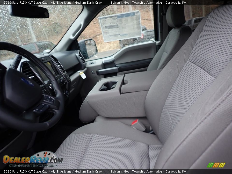 2020 Ford F150 XLT SuperCab 4x4 Blue Jeans / Medium Earth Gray Photo #11