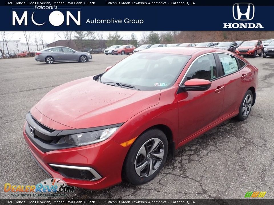 2020 Honda Civic LX Sedan Molten Lava Pearl / Black Photo #1