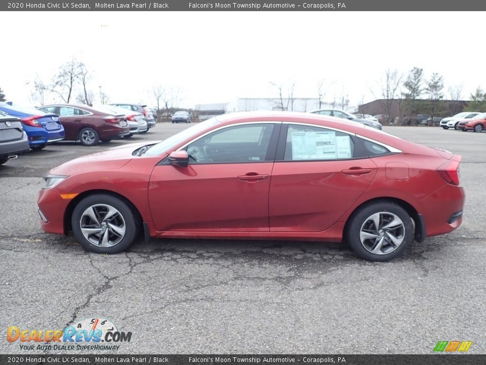 2020 Honda Civic LX Sedan Molten Lava Pearl / Black Photo #2