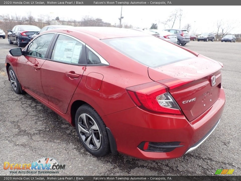2020 Honda Civic LX Sedan Molten Lava Pearl / Black Photo #3