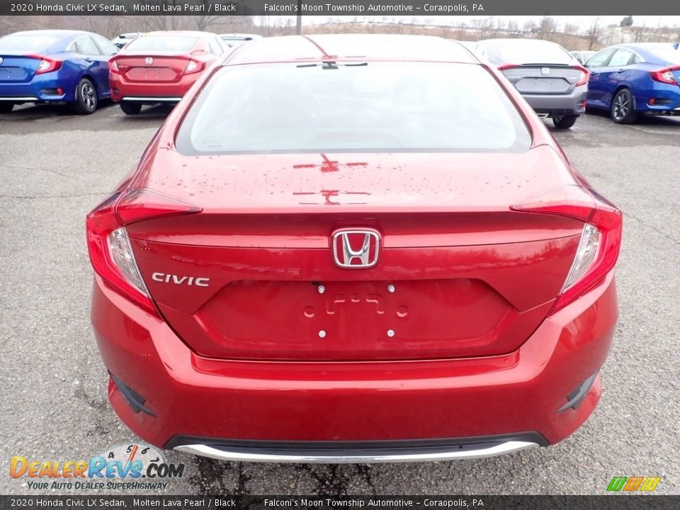 2020 Honda Civic LX Sedan Molten Lava Pearl / Black Photo #4