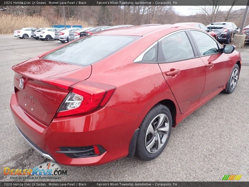 2020 Honda Civic LX Sedan Molten Lava Pearl / Black Photo #5