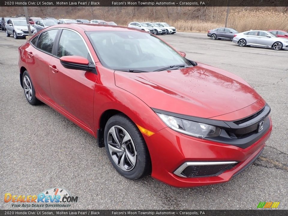 Front 3/4 View of 2020 Honda Civic LX Sedan Photo #6