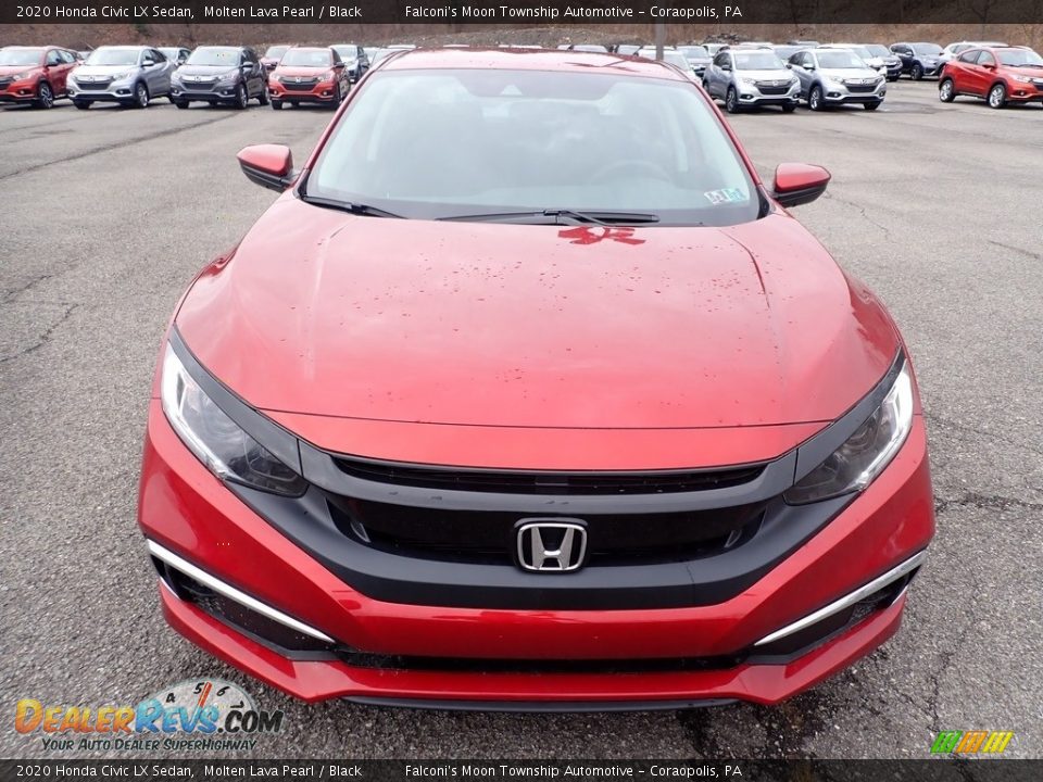 2020 Honda Civic LX Sedan Molten Lava Pearl / Black Photo #7