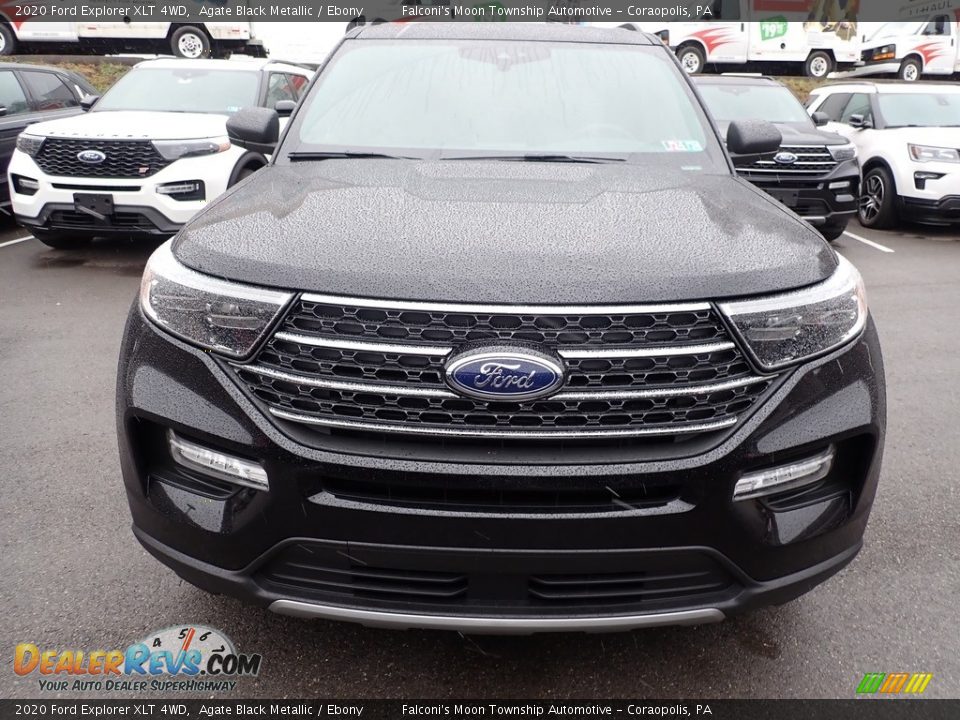 2020 Ford Explorer XLT 4WD Agate Black Metallic / Ebony Photo #4