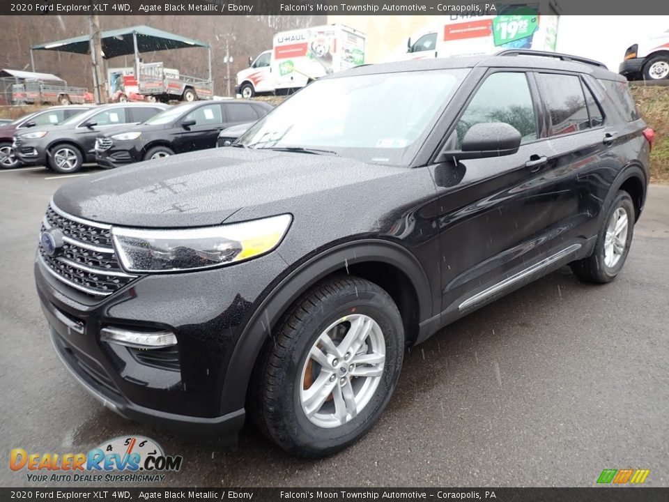 2020 Ford Explorer XLT 4WD Agate Black Metallic / Ebony Photo #5