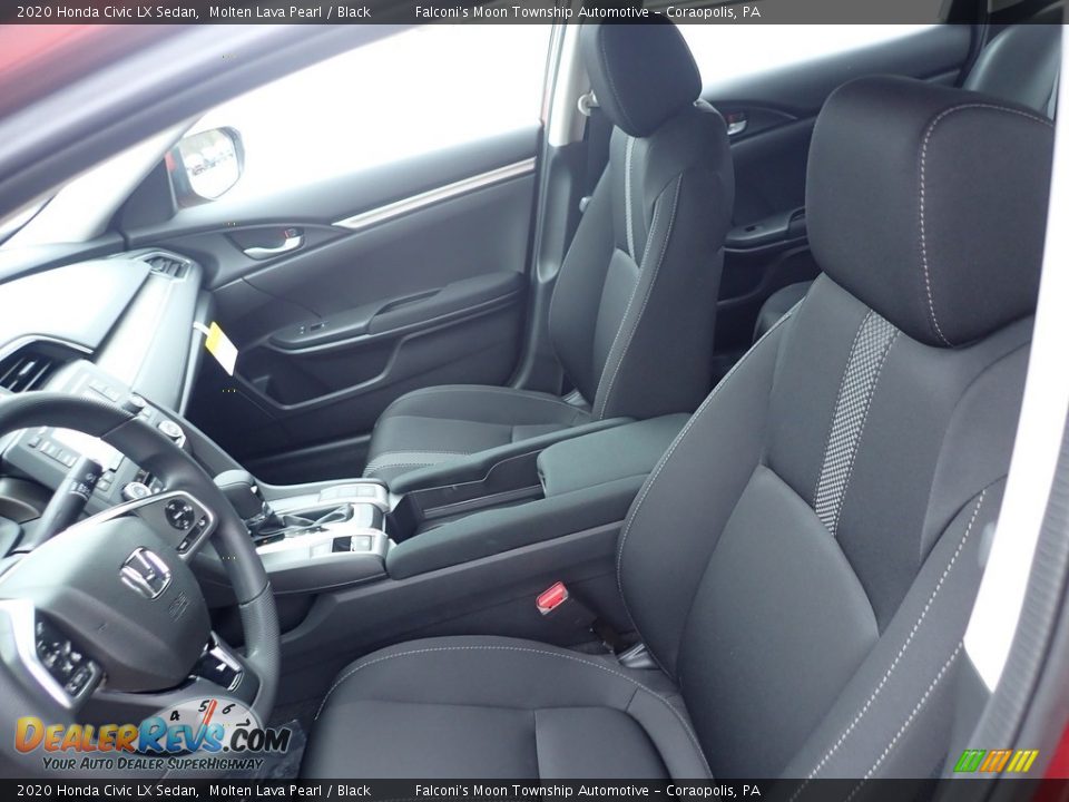 2020 Honda Civic LX Sedan Molten Lava Pearl / Black Photo #9