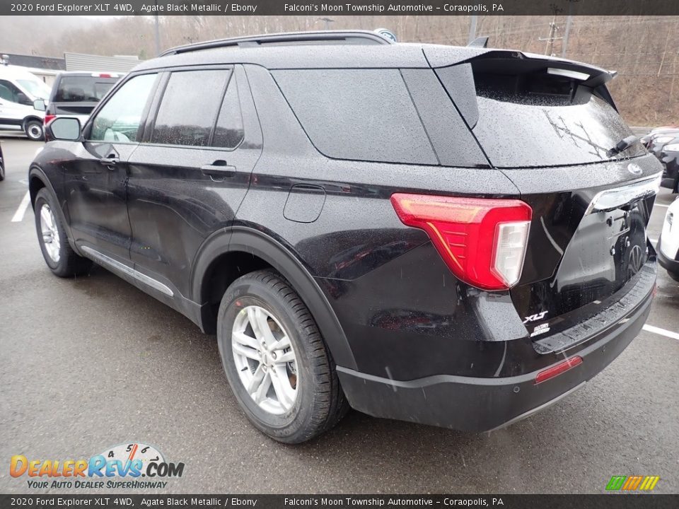 2020 Ford Explorer XLT 4WD Agate Black Metallic / Ebony Photo #6