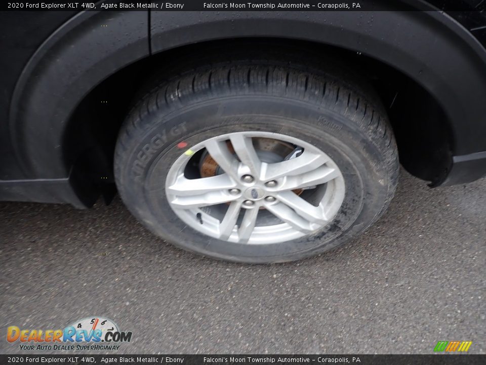 2020 Ford Explorer XLT 4WD Agate Black Metallic / Ebony Photo #7