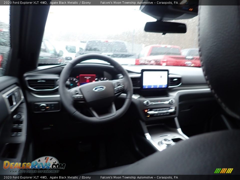 2020 Ford Explorer XLT 4WD Agate Black Metallic / Ebony Photo #9