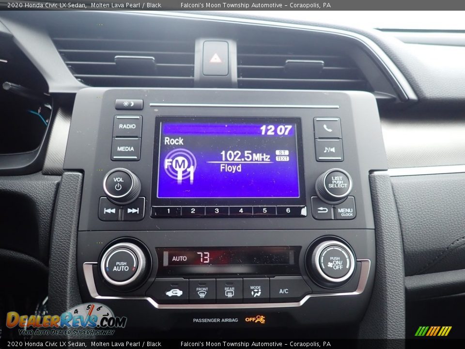 2020 Honda Civic LX Sedan Molten Lava Pearl / Black Photo #14