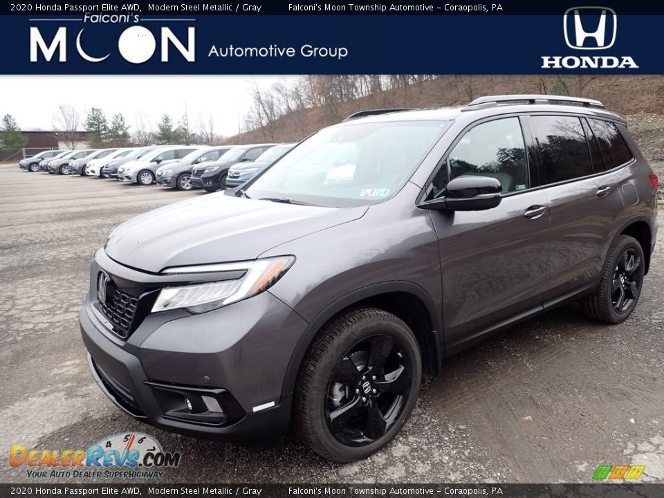 2020 Honda Passport Elite AWD Modern Steel Metallic / Gray Photo #1