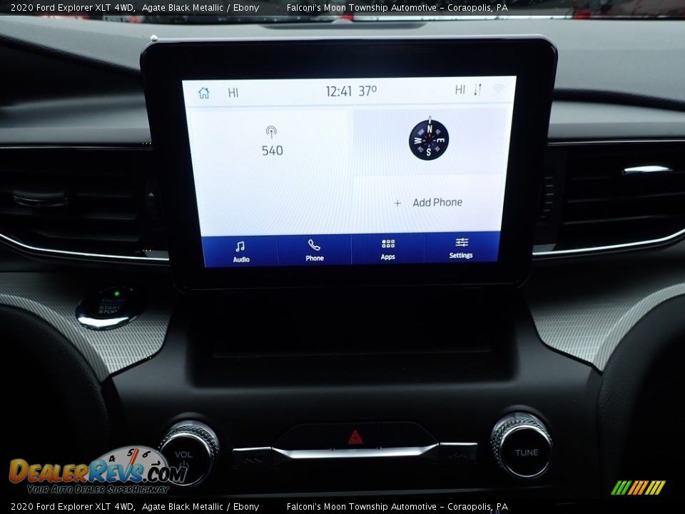 2020 Ford Explorer XLT 4WD Agate Black Metallic / Ebony Photo #13