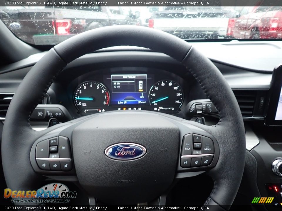 2020 Ford Explorer XLT 4WD Agate Black Metallic / Ebony Photo #15