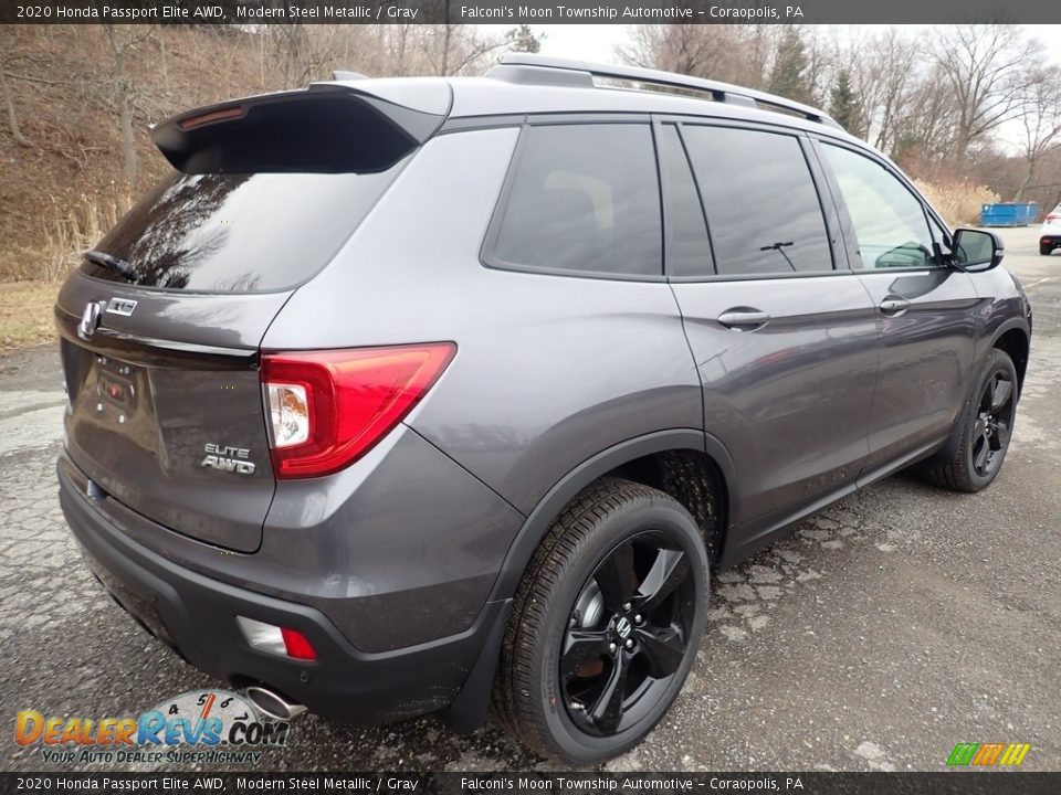 2020 Honda Passport Elite AWD Modern Steel Metallic / Gray Photo #4