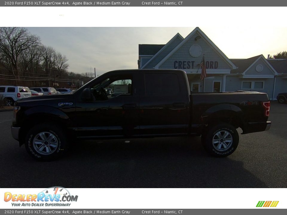 2020 Ford F150 XLT SuperCrew 4x4 Agate Black / Medium Earth Gray Photo #4