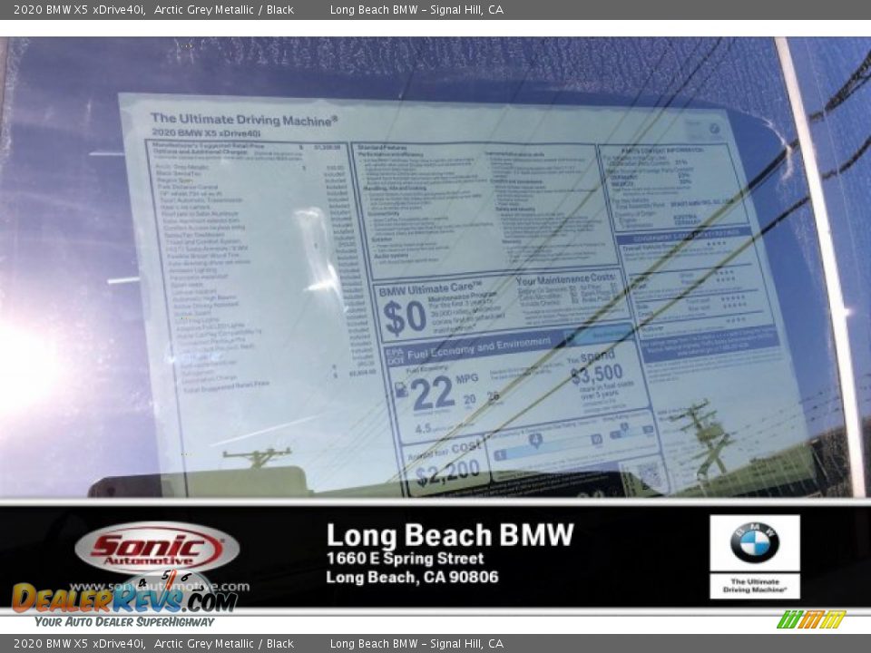 2020 BMW X5 xDrive40i Arctic Grey Metallic / Black Photo #10