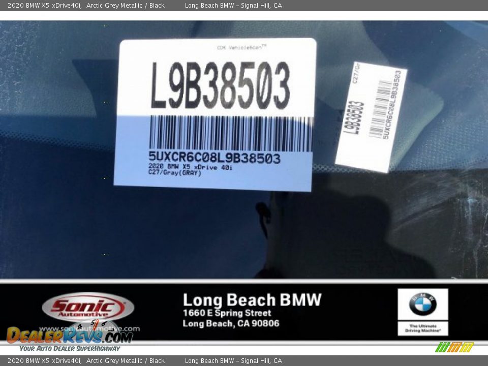 2020 BMW X5 xDrive40i Arctic Grey Metallic / Black Photo #11