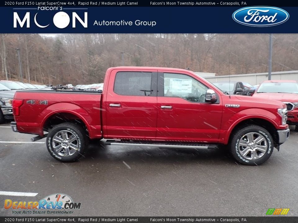 2020 Ford F150 Lariat SuperCrew 4x4 Rapid Red / Medium Light Camel Photo #1
