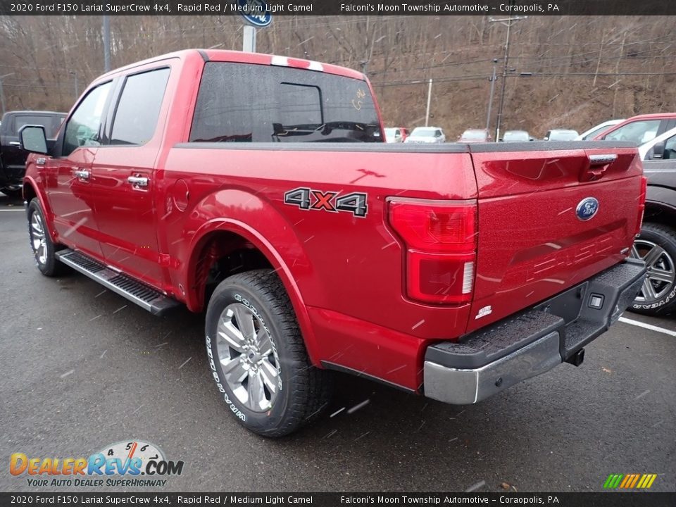 2020 Ford F150 Lariat SuperCrew 4x4 Rapid Red / Medium Light Camel Photo #6