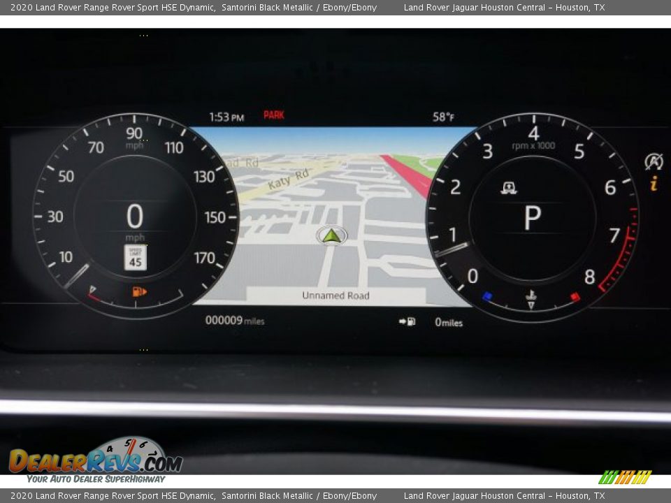 2020 Land Rover Range Rover Sport HSE Dynamic Santorini Black Metallic / Ebony/Ebony Photo #13