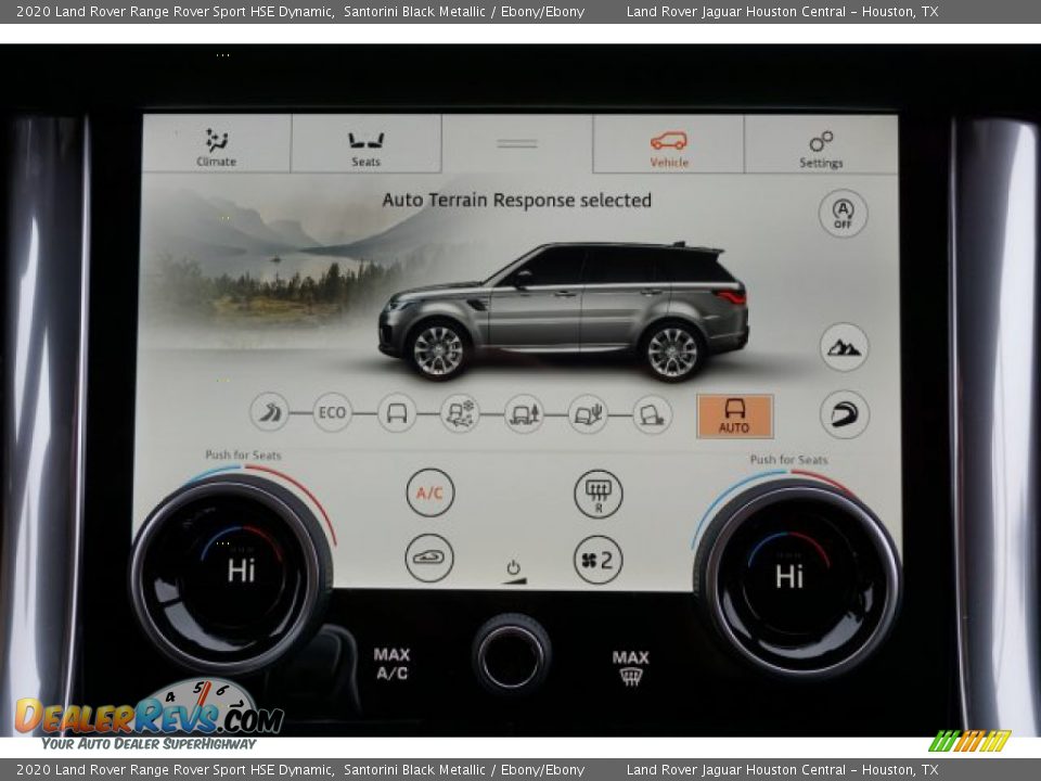 2020 Land Rover Range Rover Sport HSE Dynamic Santorini Black Metallic / Ebony/Ebony Photo #16