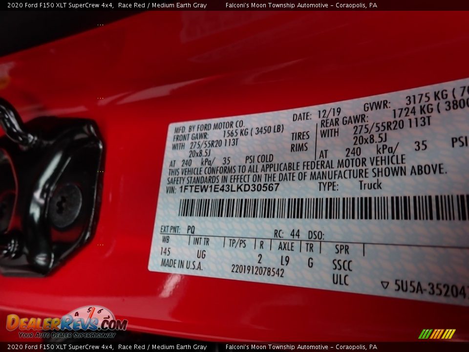 2020 Ford F150 XLT SuperCrew 4x4 Race Red / Medium Earth Gray Photo #11