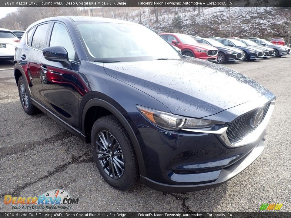 2020 Mazda CX-5 Touring AWD Deep Crystal Blue Mica / Silk Beige Photo #3